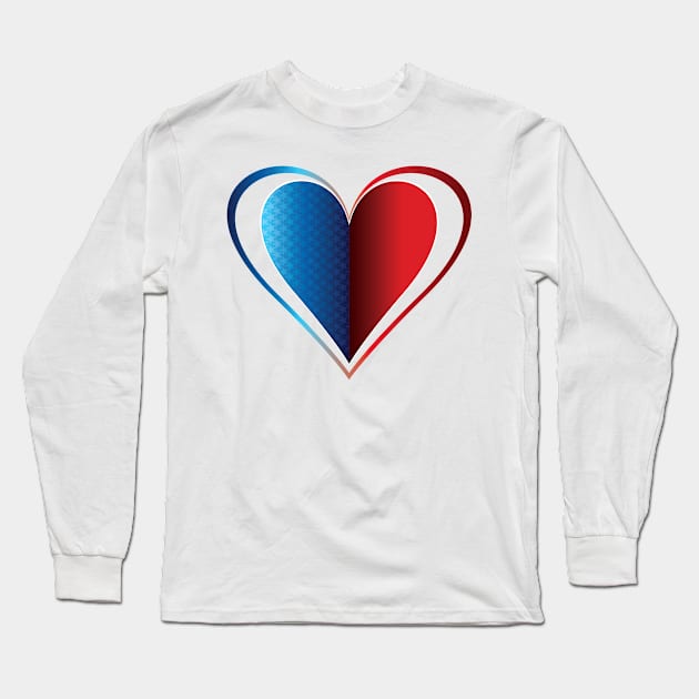 Patriot Heart Long Sleeve T-Shirt by AmazingArtMandi
